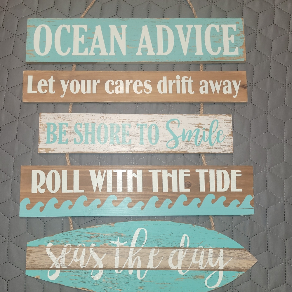 Ocean Themed Wooden Wall Art